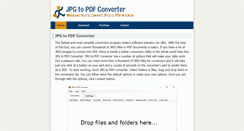 Desktop Screenshot of jpg-to-pdf-converter.com